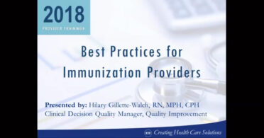 Seminario web sobre mejores prácticas para proveedores de inmunización