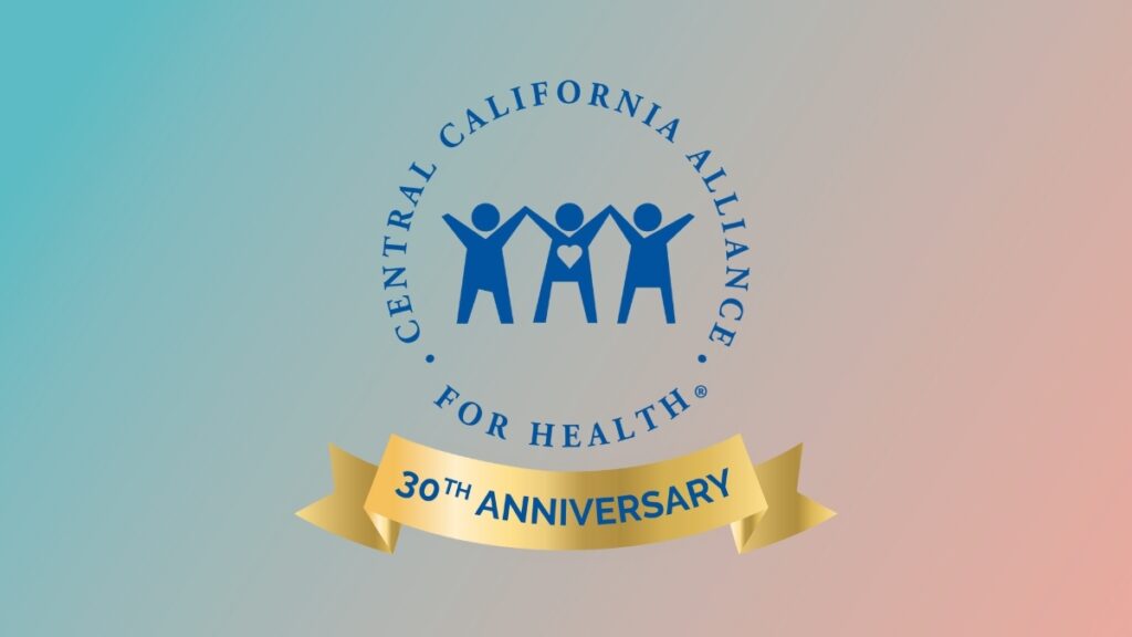 Logotipo del 30.º aniversario de la Alianza para la Salud de California Central