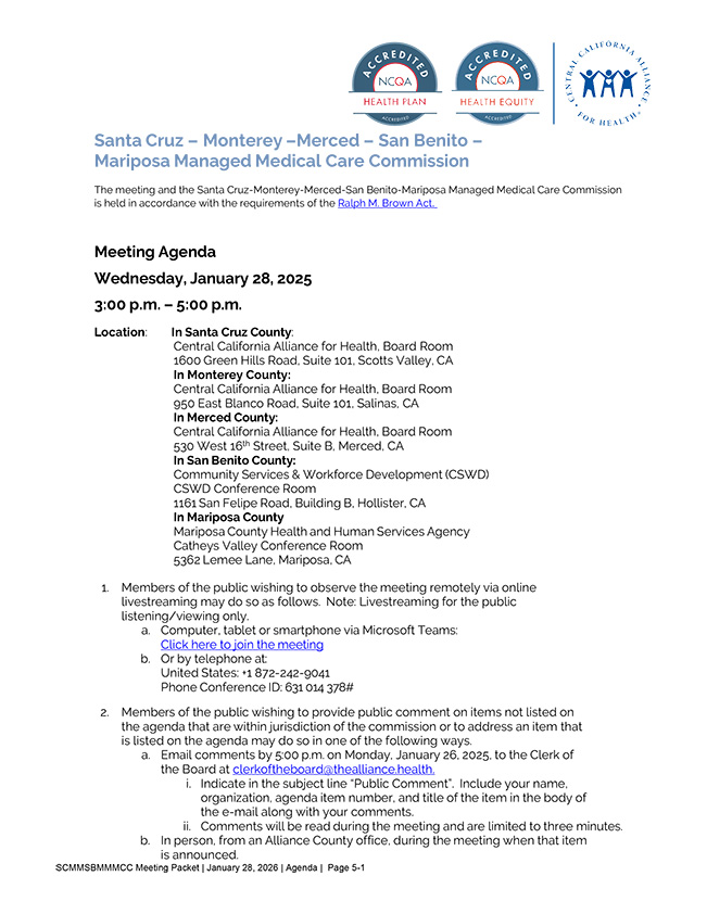 January 28, 2026 Board Meeting Packet