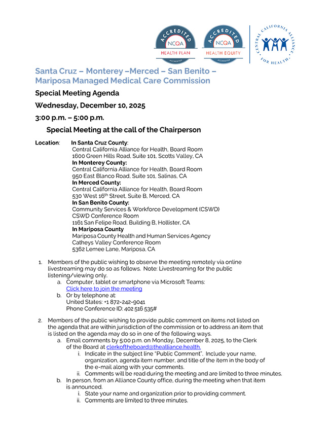 December 10, 2025 Board Meeting Packet