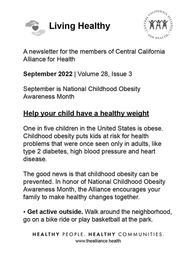 September 2022 - Member Newsletter Large Print