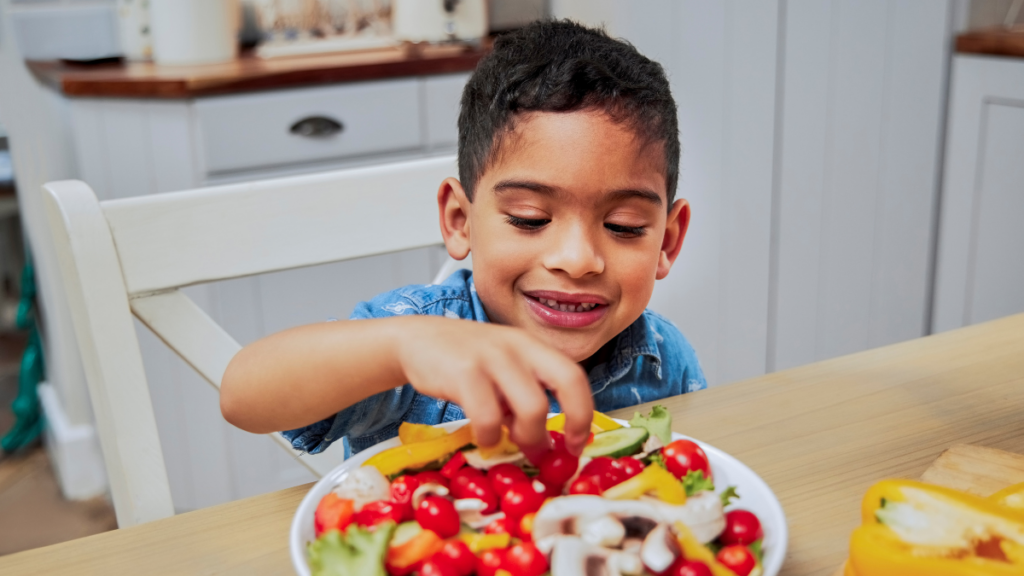 Child eating food