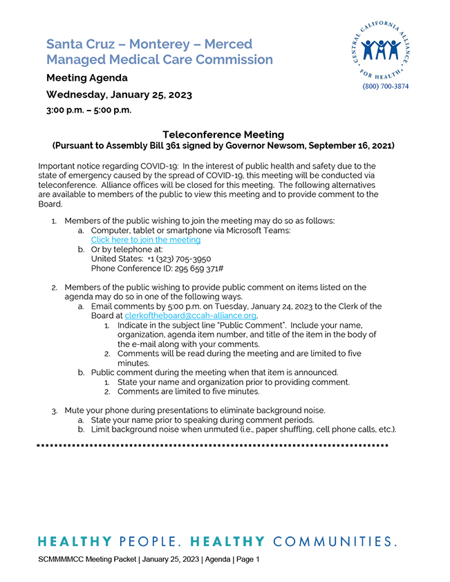 January 25, 2023 Board Agenda Packet