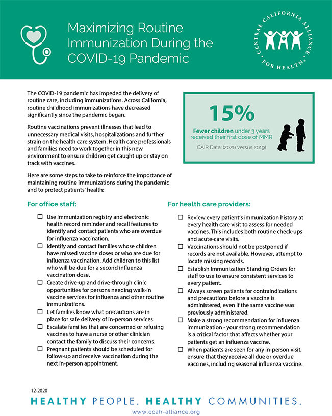 Maximizing Routine Immunization During the COVID-19 Pandemic