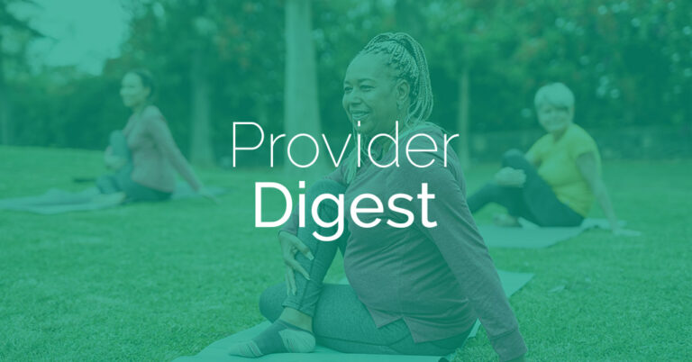 Provider digest outdoor yoga